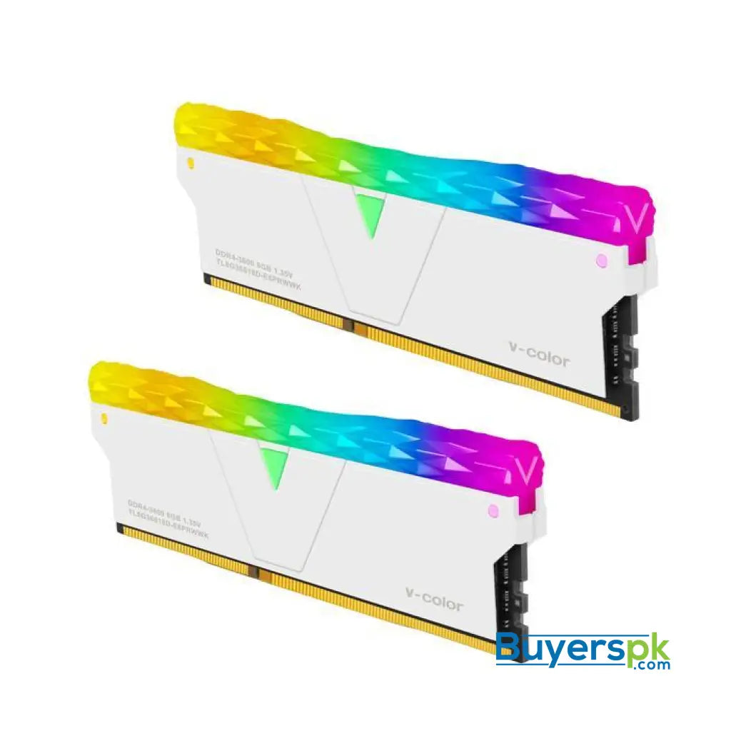 V-color Prism Pro Rgb 16gb (8gbx2) Ddr4 Dram 3600mhz Gaming Memory Ram - Glacier White - RAM Price in Pakistan V-color Prism Pro Rgb 16gb (8gbx2) Ddr4 Dram 3600mhz Gaming Memory Ram - Glacier White - RAM Price in Pakistan